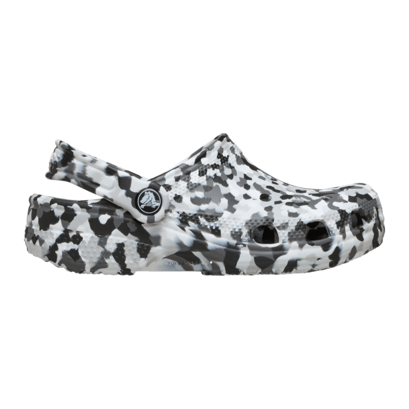 Crocs Classic Confetti Clog K Crocs -Sabots Unisexes en Croslite  Noir/Blanc