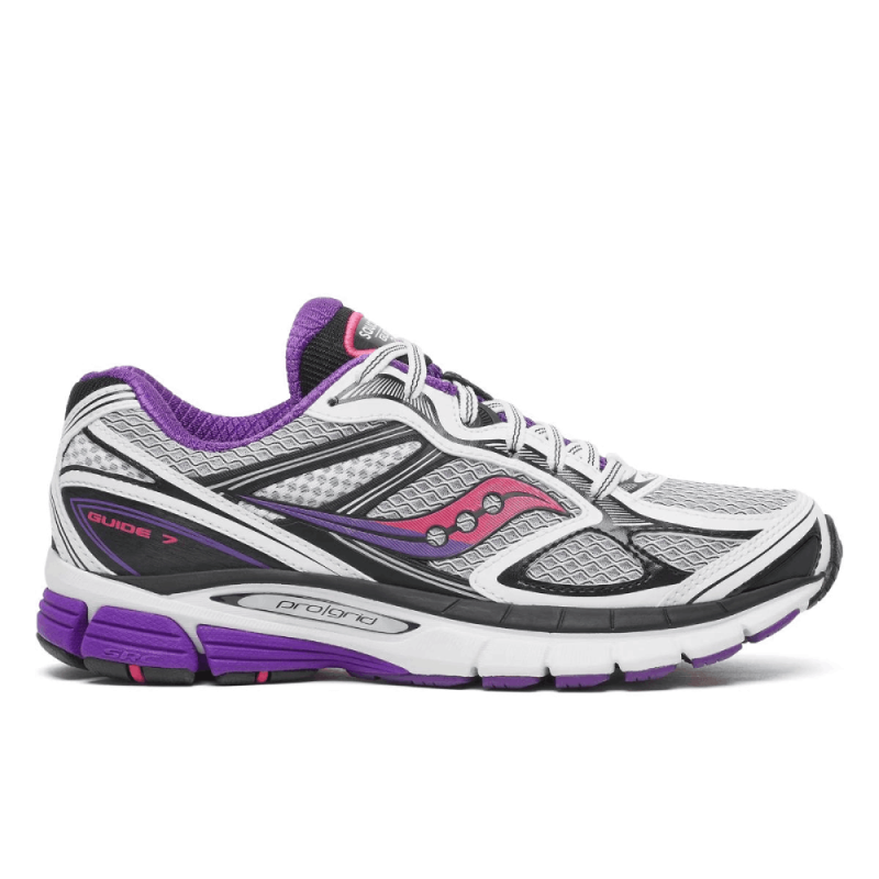 Baskets SAUCONY  PROGRID GUIDE 7 -Unisexes Confortables WHITE/DRUPE