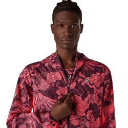 Veste ASICS FUJITRAIL Packable – Imperméable, Coupe-Vent et Ultra Légère Blazing Coral/Dark Aubergine