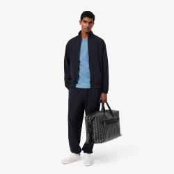 T-shirt Lacoste en coton jersey épais avec bande siglée Bleu