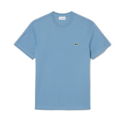 T-shirt Lacoste en coton jersey épais avec bande siglée Bleu
