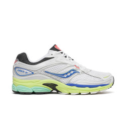 Baskets SAUCONY PROGRID OMNI 9 - Chaussures Unisexes Stables et Confortables Blanc et Jaunes