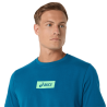 T-shirt ASICS CHEST LOGO TEE  pour homme –Bleu