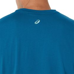 T-shirt ASICS CHEST LOGO TEE  pour homme –Bleu