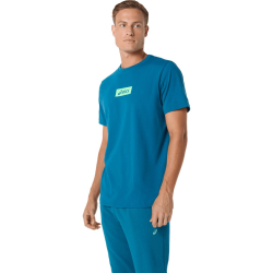 T-shirt ASICS CHEST LOGO TEE  pour homme –Bleu