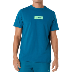 T-shirt ASICS CHEST LOGO TEE  pour homme –Bleu
