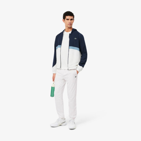 Ensemble survêtement LACOSTE Sport color-block imprimé Bleu et Blanc