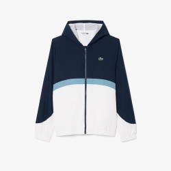 Ensemble survêtement LACOSTE Sport color-block imprimé Bleu et Blanc