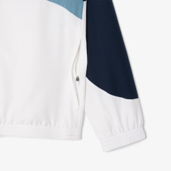 Ensemble survêtement LACOSTE Sport color-block imprimé Bleu et Blanc
