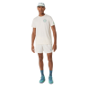 Short ASICS Padel 7in Homme – Léger et Respirant-Blanc