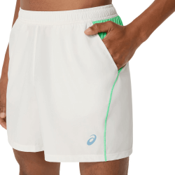 Short ASICS Padel 7in Homme – Léger et Respirant-Blanc