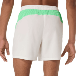 Short ASICS Padel 7in Homme – Léger et Respirant-Blanc