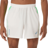 Short ASICS Padel 7in Homme – Léger et Respirant-Blanc