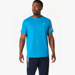 T-shirt ASICS ICON Short Sleeve – Running Léger, Respirant et Confortable - Aegean Blue/Cream