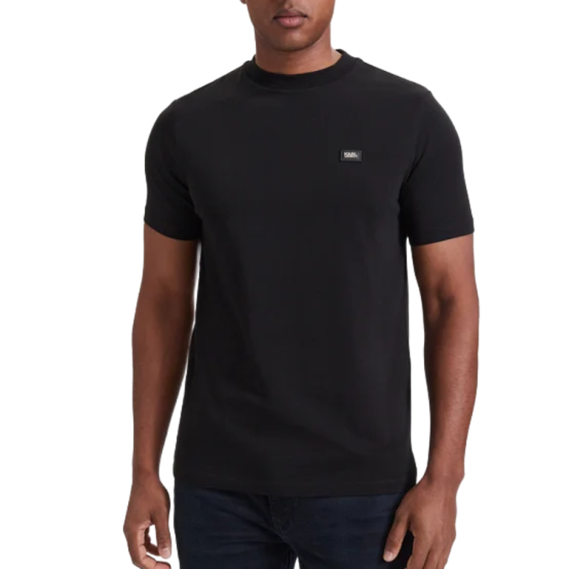 T-shirt KARL LAGERFELD Homme – Coupe Régulière en Coton Stretch-Noir