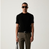 T-shirt KARL LAGERFELD Homme – Coupe Régulière en Coton Stretch-Noir
