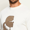 T-shirt KARL LAGERFELD Homme – Regular Fit en Coton Stretch-blanc cassé