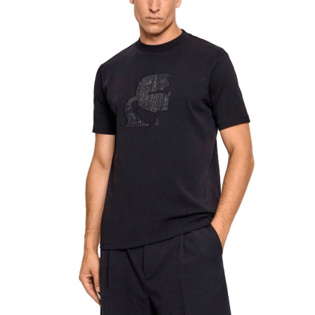 T-shirt KARL LAGERFELD Homme – Col Rond en Coton Stretch-Noir