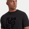 T-shirt KARL LAGERFELD Homme – Coupe Régulière en Coton Stretch-Noir