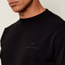 T-shirt KARL LAGERFELD Homme – Regular Fit en Coton Stretch-Noir