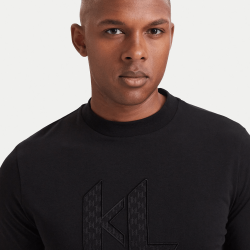 T-shirt noir homme KARL LAGERFELD – Coupe régulière-Noir
