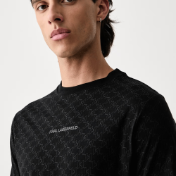T-shirt  homme KARL LAGERFELD en Coton-Noir