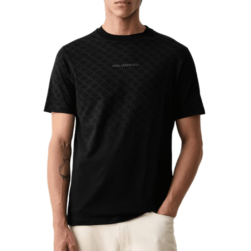 T-shirt  homme KARL LAGERFELD en Coton-Noir