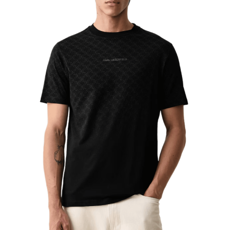 T-shirt  homme KARL LAGERFELD en Coton-Noir